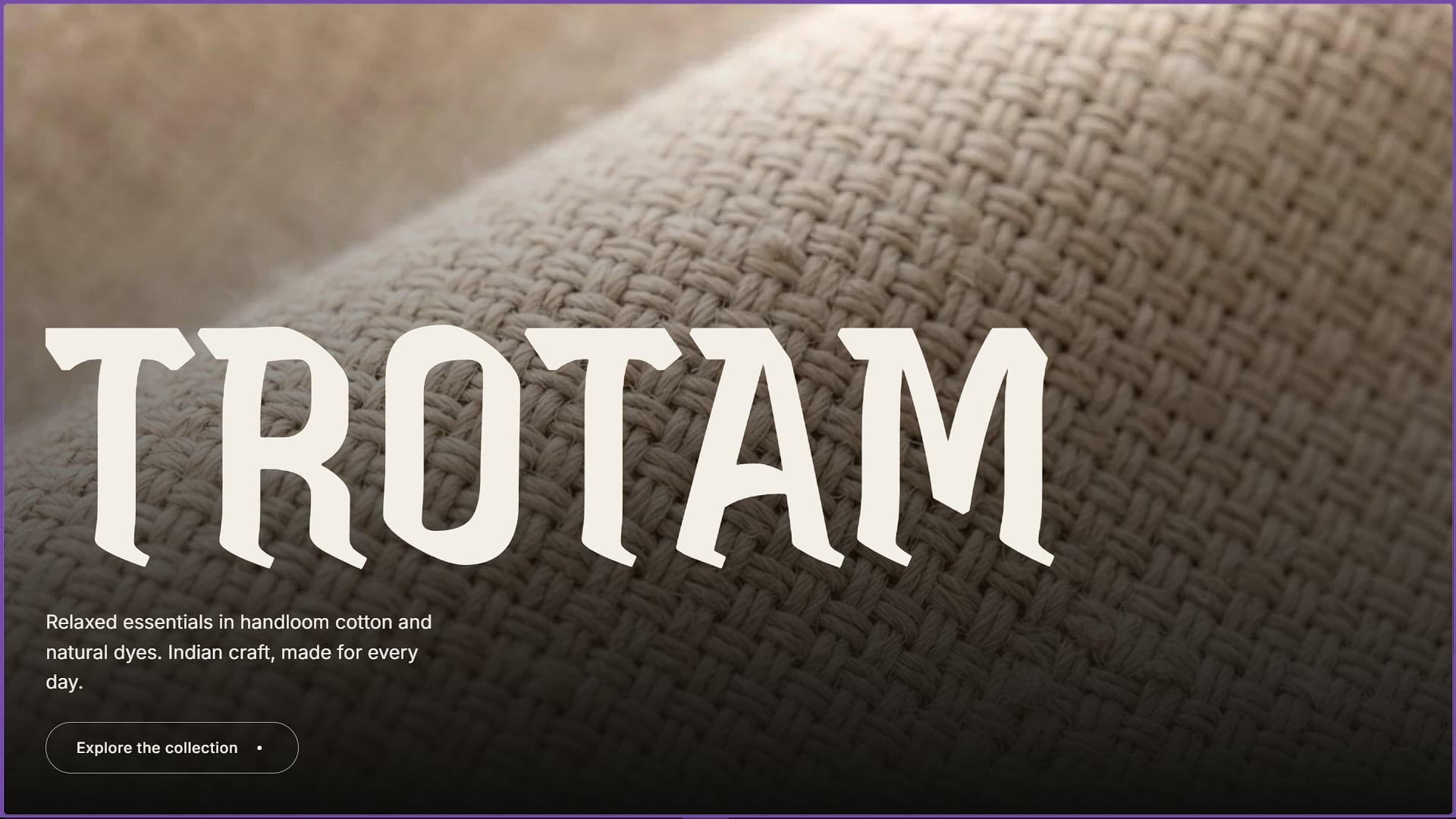 Trotam handloom apparel website demo thumbnail
